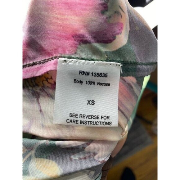 Love Sam Womens Sheath Dress Multicolor Floral V Neck Empire Waist XS New‎ - Picture 10 of 11